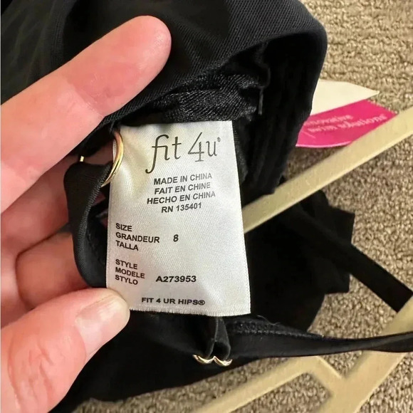 Fit 4 Ur Hips Solid 3 Tier V Hem Mesh Bandeau Romper Swimsuit Size 8 - Picture 7 of 10